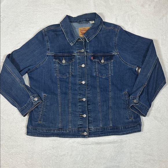 Levi's Jackets & Blazers - Levis Womens Casual Distressed Denim Coastal Cowgirl Western Jean Jacket 3X Blue
